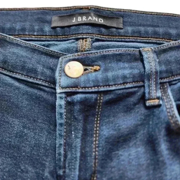 J BRAND 811 Mid-Rise Skinny Jeans Embrace Dark Wash Blue Zip Fly Women's size 28 - Picture 6 of 13